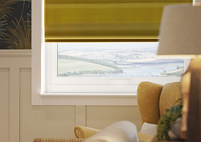 Ultra Luxe Velvet, Old Gold - Motorised Roman Blind - Image 5